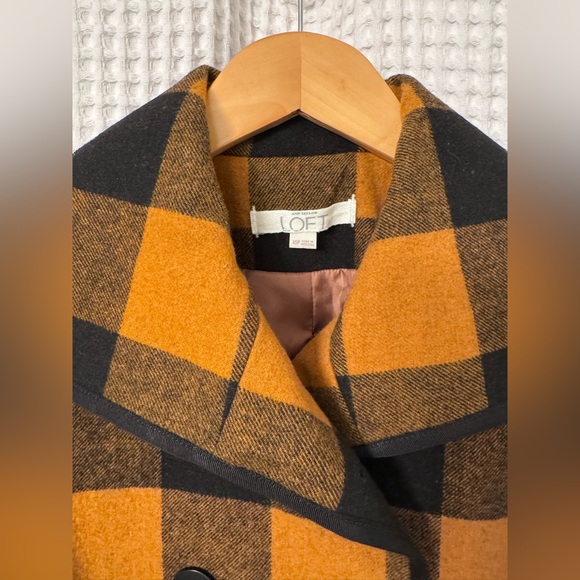 Ann Taylor LOFT Petite XS Buffalo Plaid Cropped Pea Coat. Great condition. - Picture 2 of 3